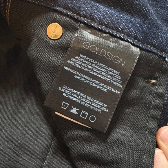 Goldsign Wide-Leg Pleated Denim Trousers | Made in USA, Size 26 - Picture 6 of 14